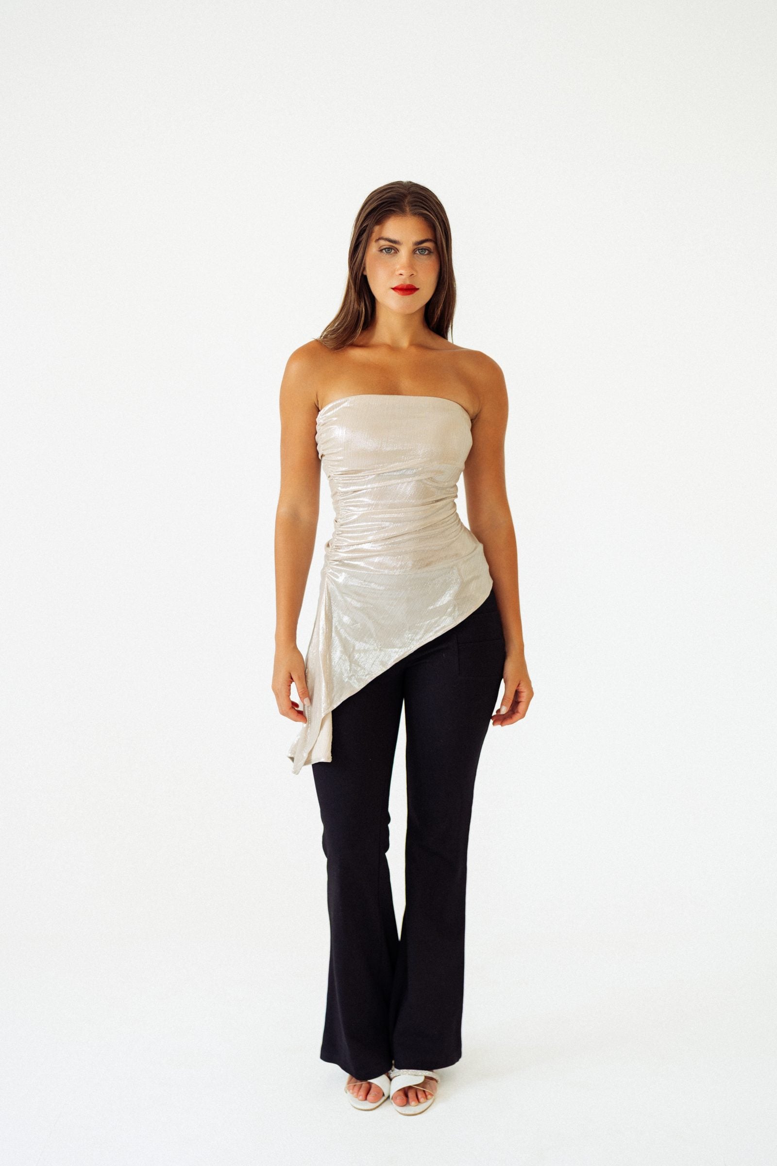 Gilded Wrap Top