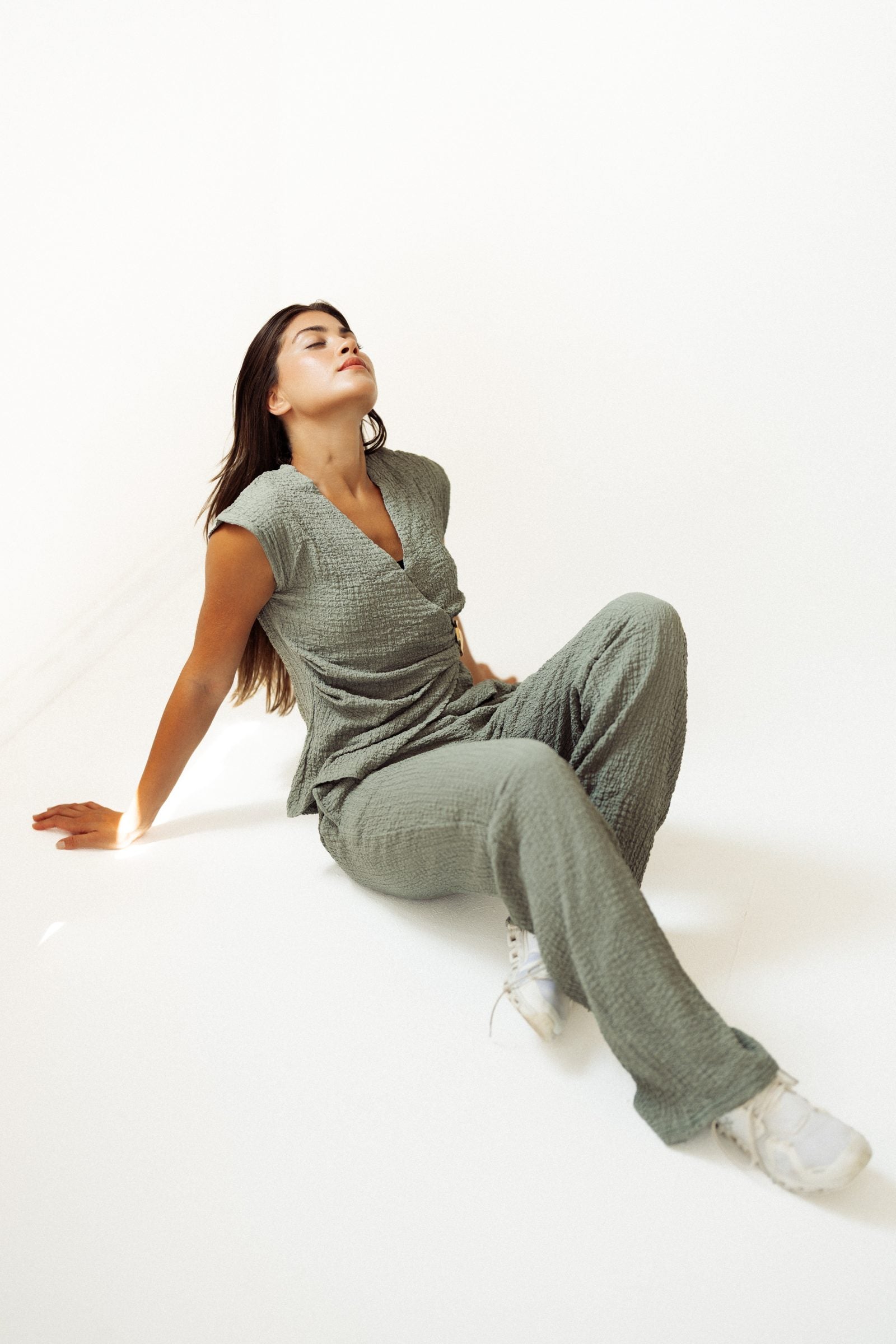 Sage Wrap Top